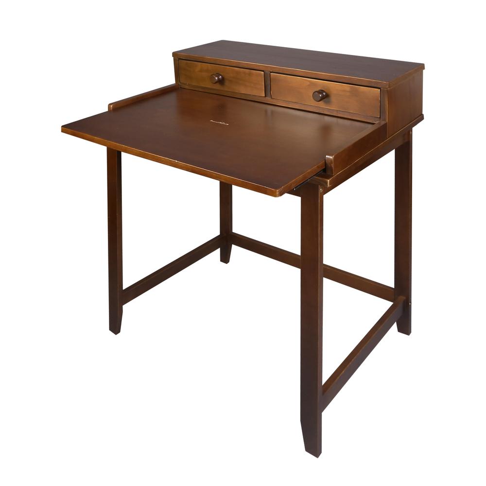 Solid Wood Home Office Computer Desk with Hutch, Pull-out tray. Picture 5