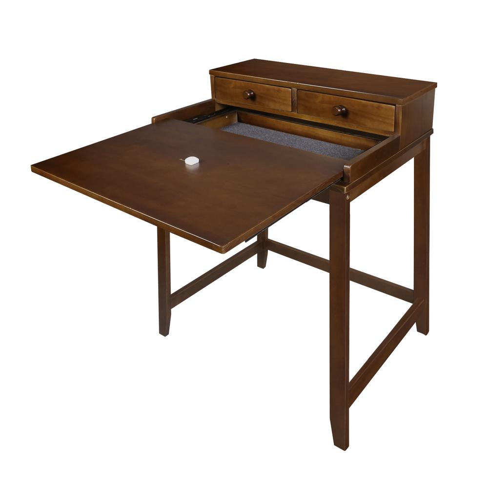 Solid Wood Home Office Computer Desk with Hutch, Pull-out tray. Picture 7