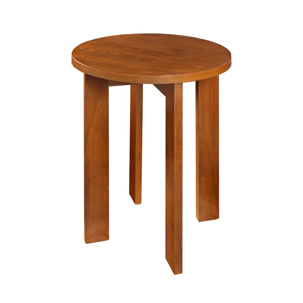 Aura 16" Round Side Table With American Gum Wood - Sweet Oak. Picture 5