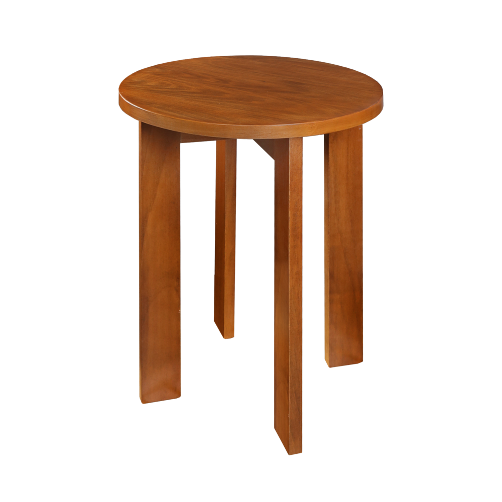 Aura 16" Round Side Table With American Gum Wood - Sweet Oak. Picture 6