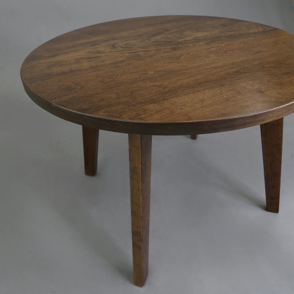 Genuine Cherry 24" Round Coffee Table - Solid American Cherry Wood - Antique Cherry. Picture 10