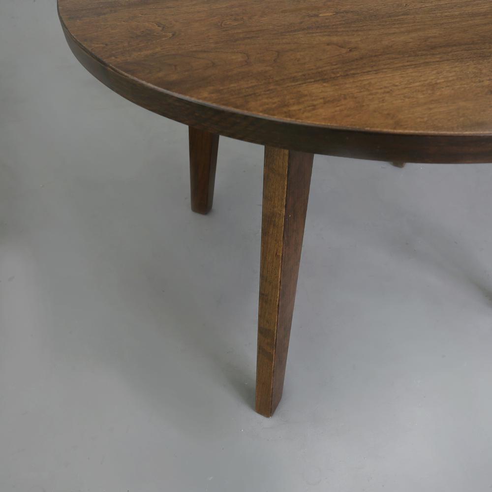 Genuine Cherry 24" Round Coffee Table - Solid American Cherry Wood - Antique Cherry. Picture 11