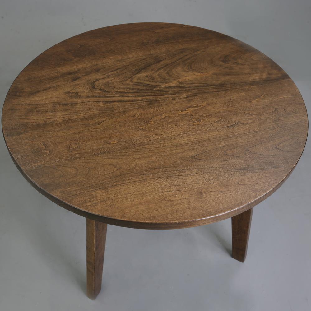 Genuine Cherry 24" Round Coffee Table - Solid American Cherry Wood - Antique Cherry. Picture 12