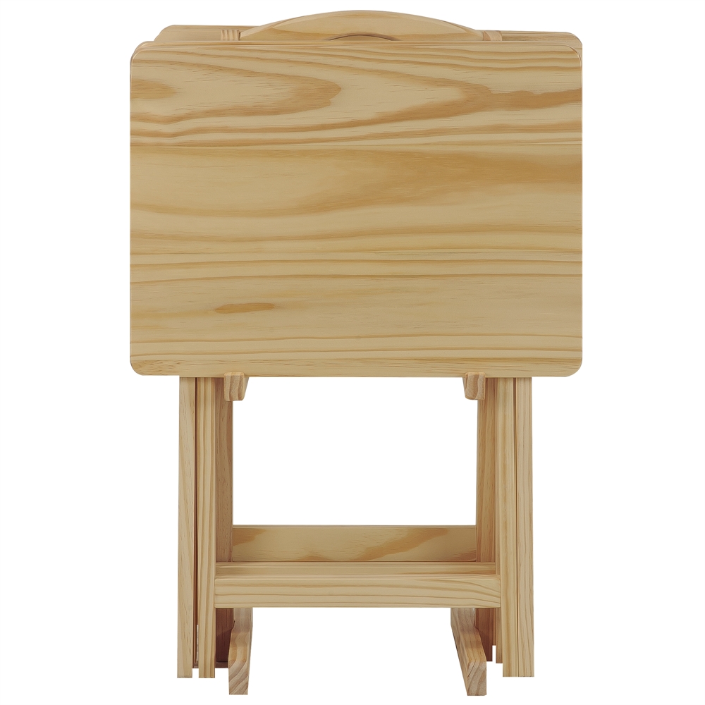 5pcs Tray Table Set-Natural. Picture 1