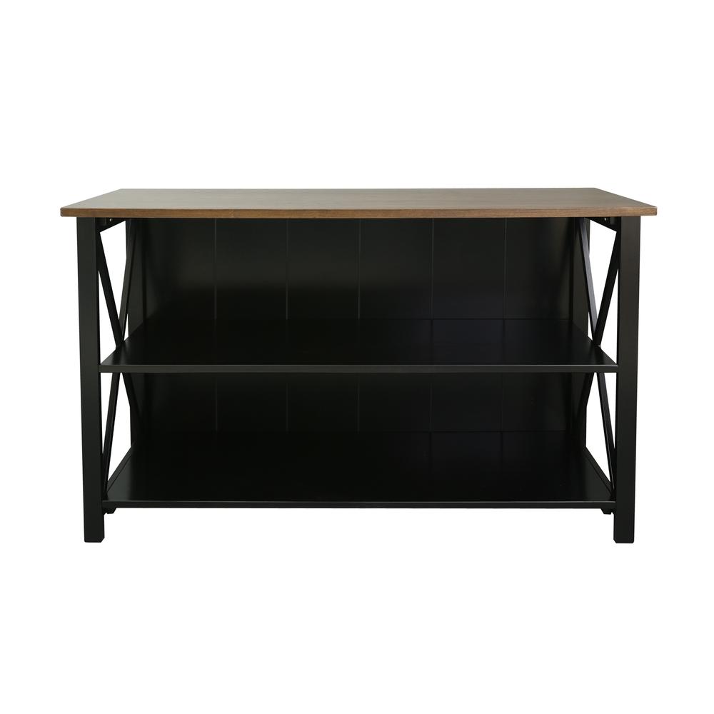 Ashford Console Table / TV Stand with Spacious Shelves, Top made with 100% Solid USA Cherry Wood. Picture 1