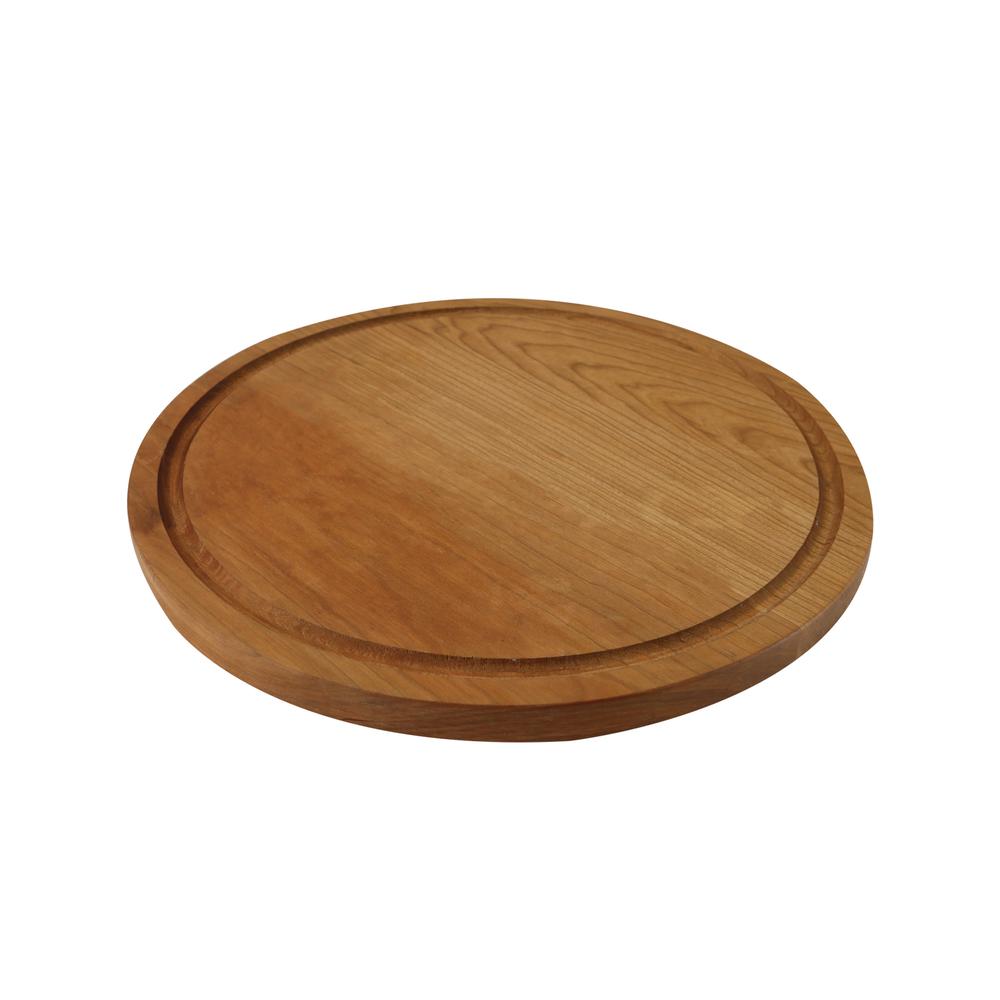 Delice Cherry Round Cutting Board with Juice Drip Groove. Picture 4