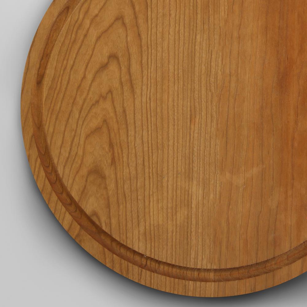Delice Cherry Round Cutting Board with Juice Drip Groove. Picture 12
