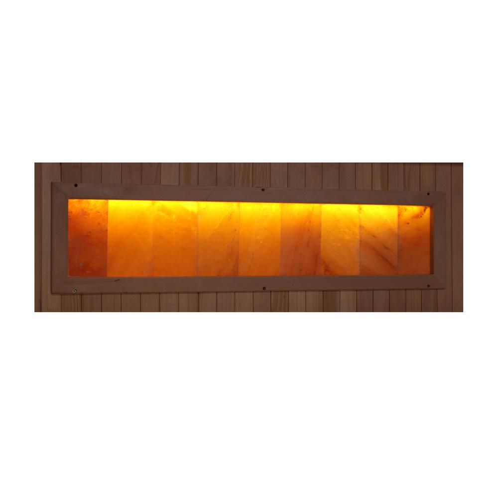 Golden Designs 3-Person Full Spectrum PureTech™ Near Zero EMF FAR Infrared Sauna with Himalayan Salt Bar (Canadian Hemlock). Picture 12
