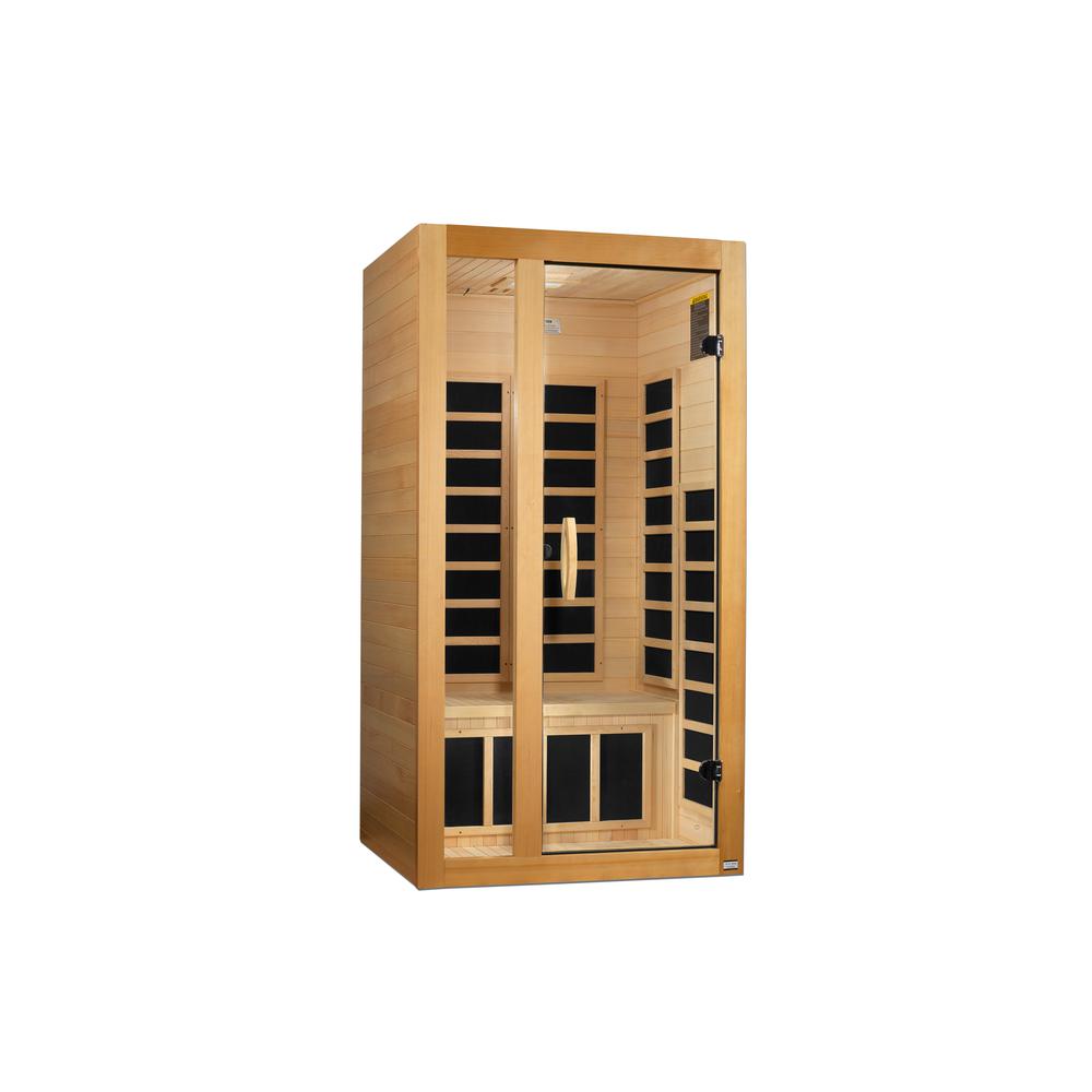 Dynamic Gracia 1-2-person Low EMF (Under 8MG) FAR Infrared Sauna (Canadian Hemlock). Picture 1