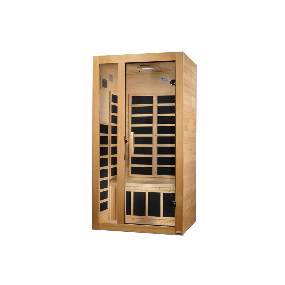 Dynamic Gracia 1-2-person Low EMF (Under 8MG) FAR Infrared Sauna (Canadian Hemlock). Picture 2