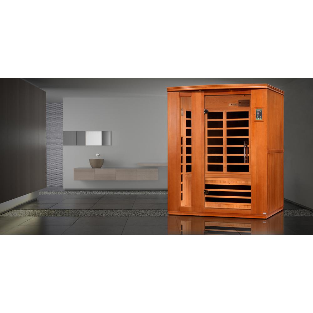 Dynamic Lugano 3-person Ultra Low EMF (Under 3MG) FAR Infrared Sauna (Canadian Hemlock). Picture 8