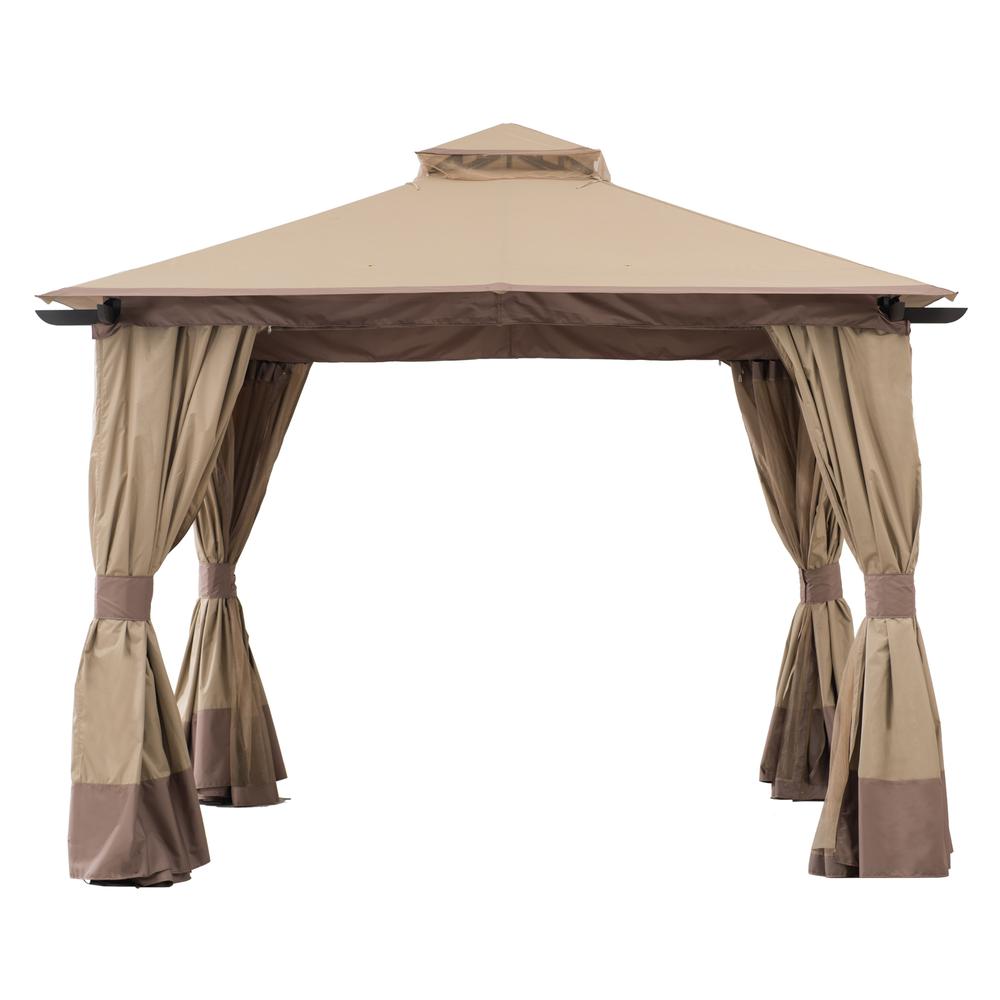 Sunjoy 10 ft. x 10 ft. Steel Gazebo with 2-tier Hip Roof. Picture 2