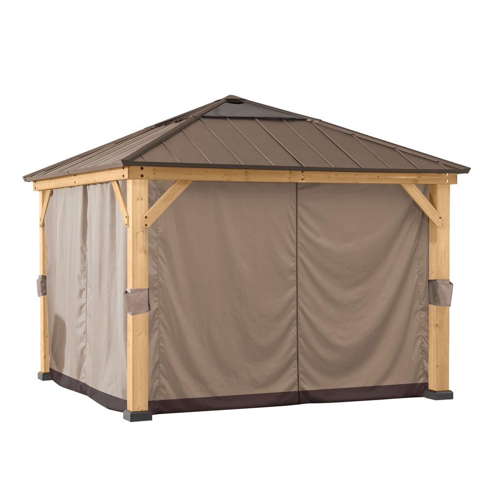 Universal Curtains for 9 × 9 ft Wood Framed Gazebos. Picture 3