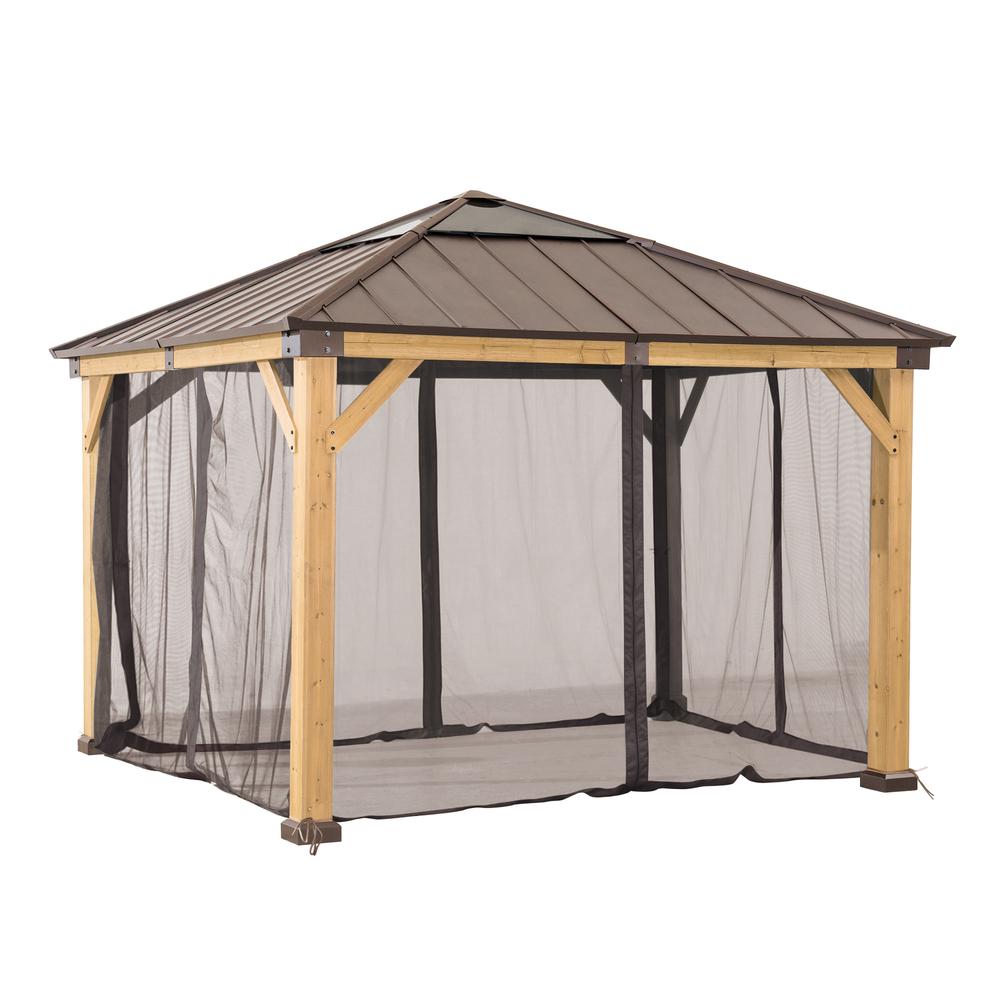Universal Mosquito Netting for 9 × 9 ft Wood Framed Gazebos. Picture 3