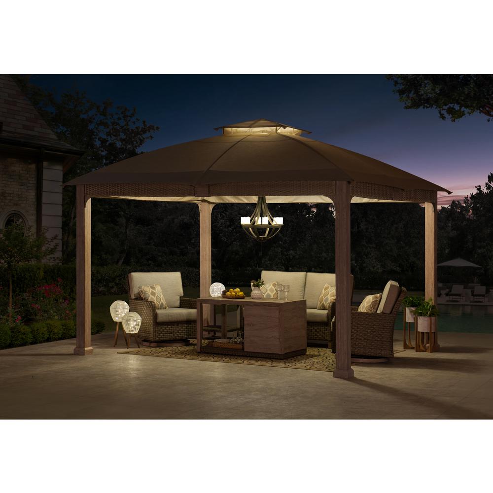 Sunjoy 12 x 14 ft Hardtop Gazebo with LED Lighting and Bluetooth Sound. Picture 6