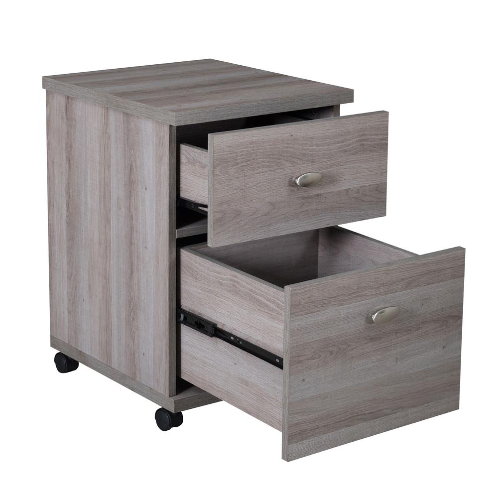 Studio Space Modern Home Office 2-Drawer Portable Mobile Wood Storage File Cabinet. Picture 3