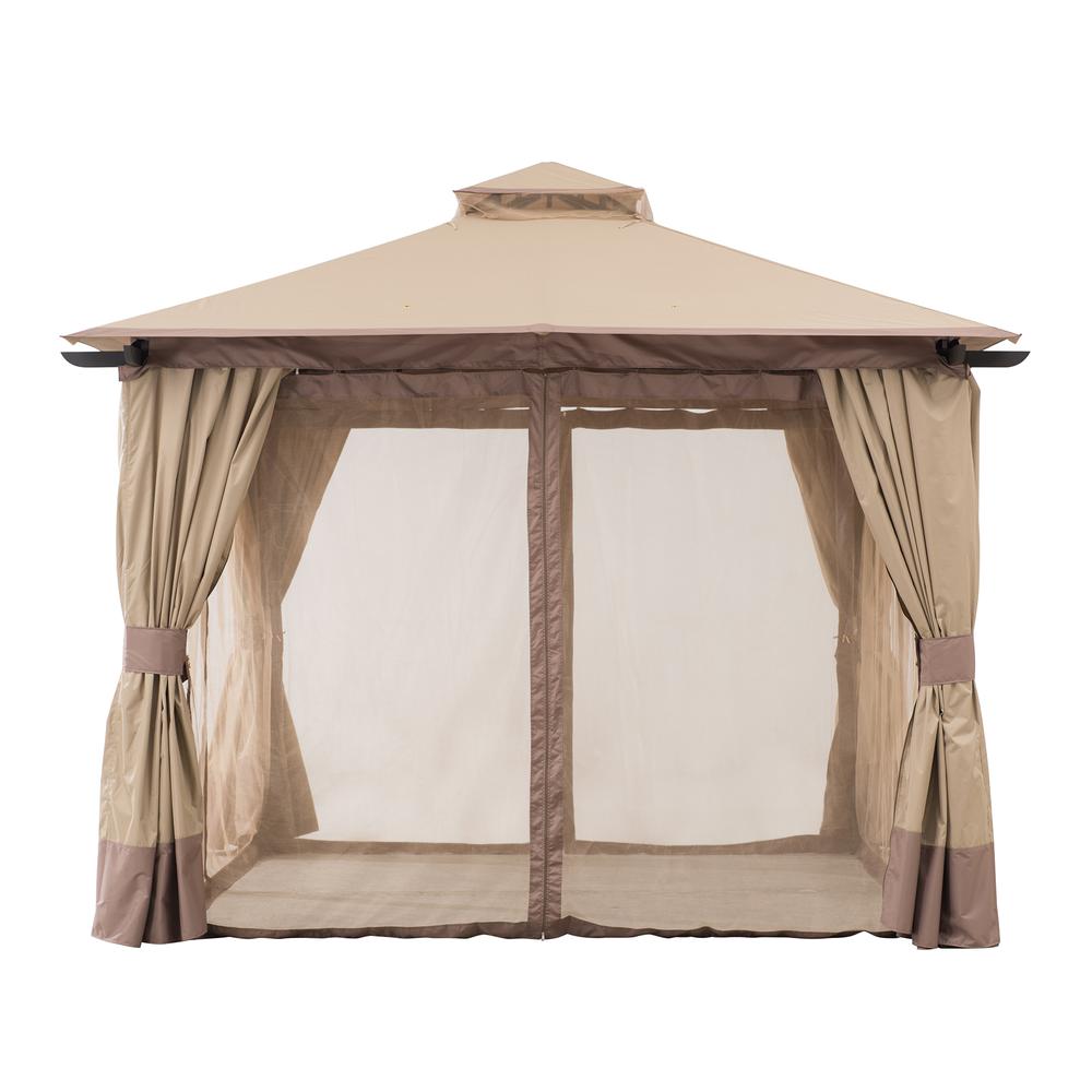 Sunjoy 10 ft. x 10 ft. Steel Gazebo with 2-tier Hip Roof. Picture 3