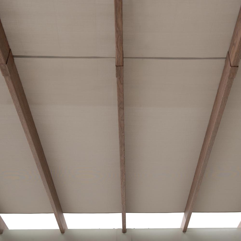 Sunjoy Delrey 12 x 14 ft. Pergola with Adjustable Canopy, Light Gray. Picture 6