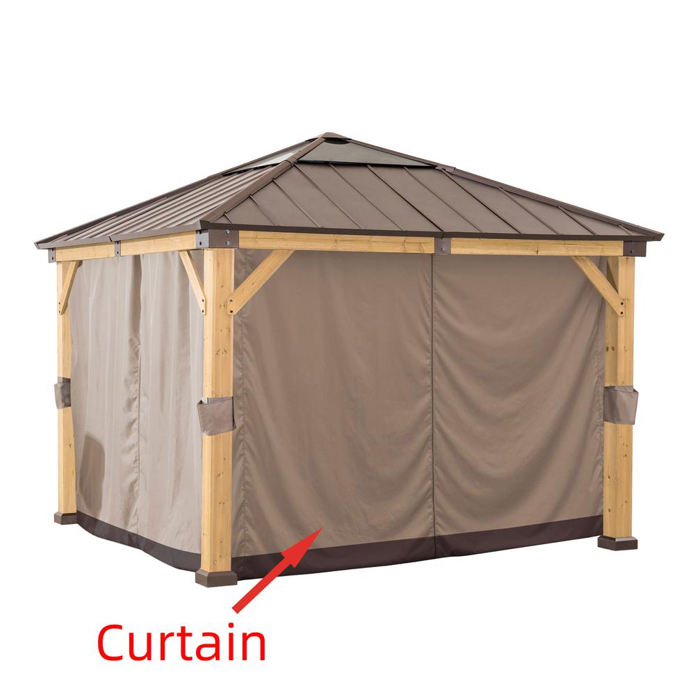Sunjoy Universal Curtains for 11 ×11 ft Wood Framed Gazebos. Picture 2