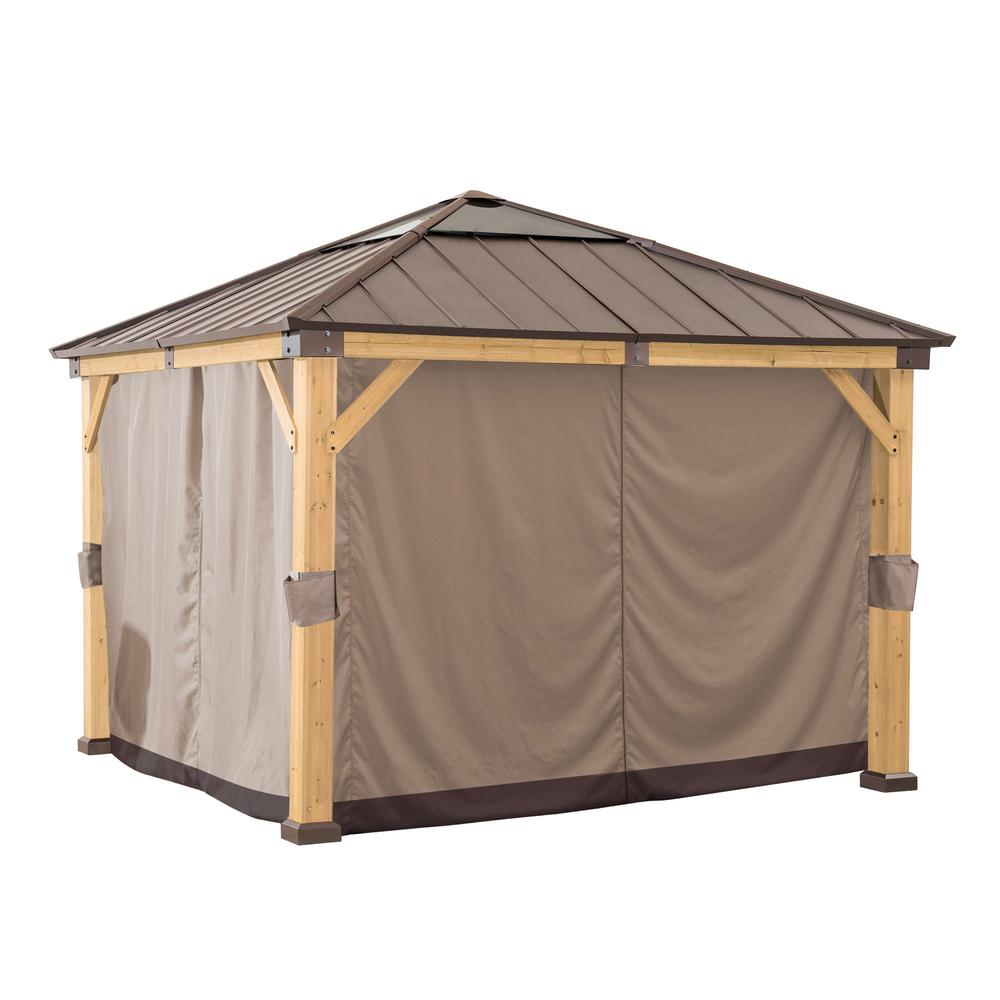 Sunjoy Universal Curtains for 11 ×11 ft Wood Framed Gazebos. Picture 3