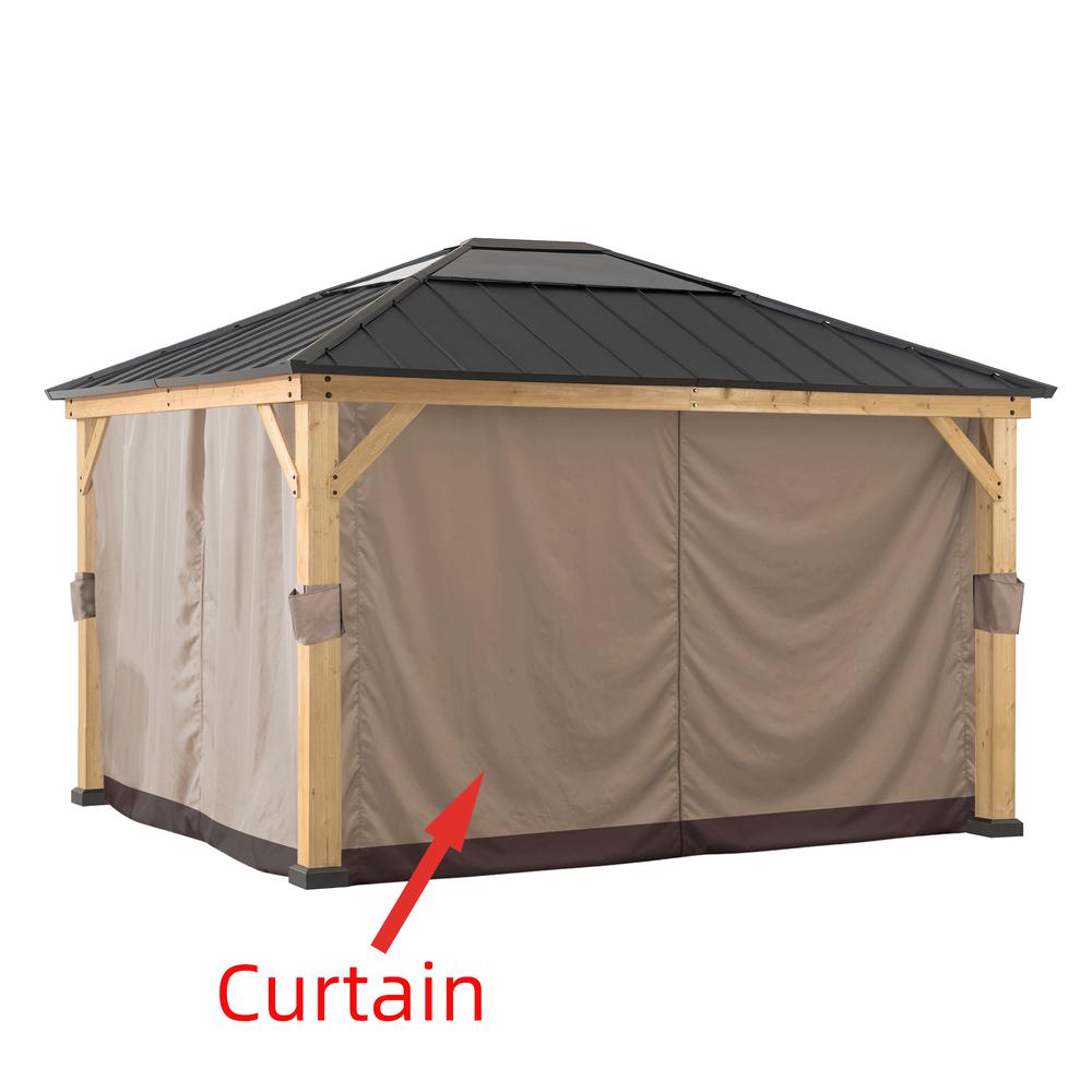 Universal Curtains for 13 × 15 ft Wood Framed Gazebos. Picture 2