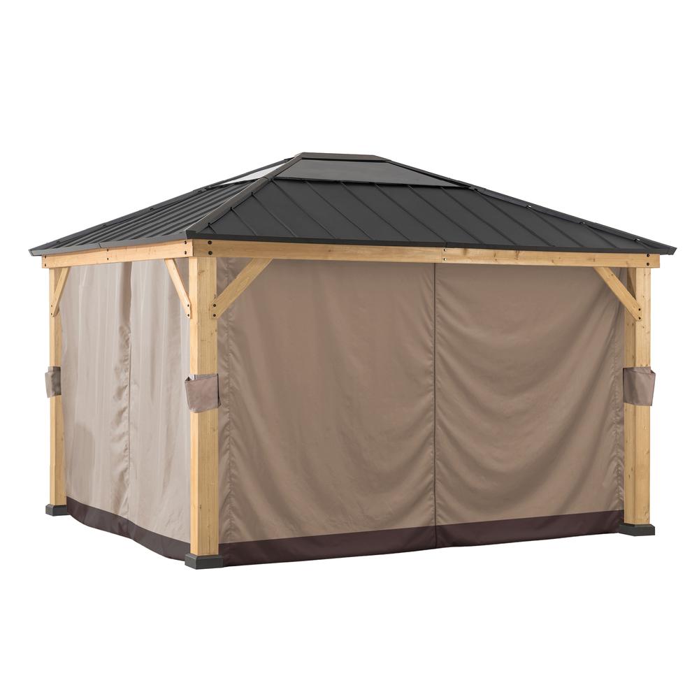 Universal Curtains for 13 × 15 ft Wood Framed Gazebos. Picture 1
