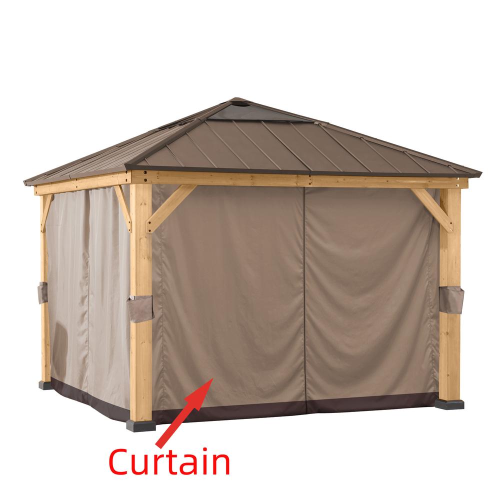 Universal Curtains for 9 × 9 ft Wood Framed Gazebos. Picture 2