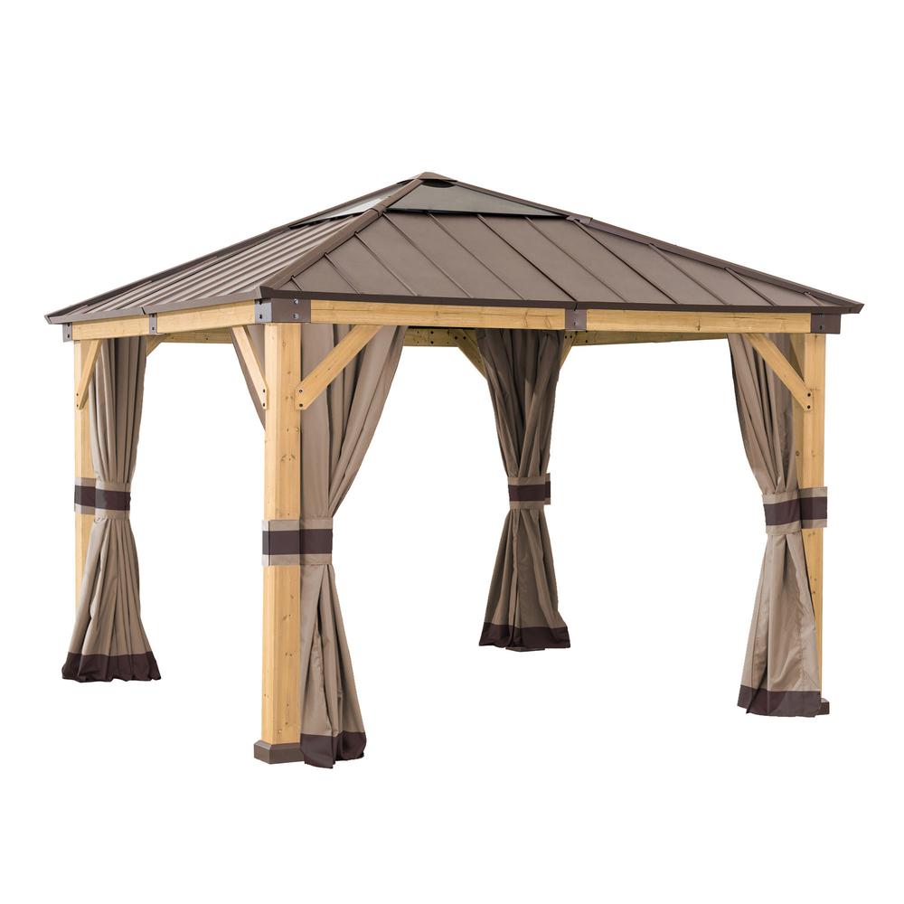Universal Curtains for 9 × 9 ft Wood Framed Gazebos. Picture 1