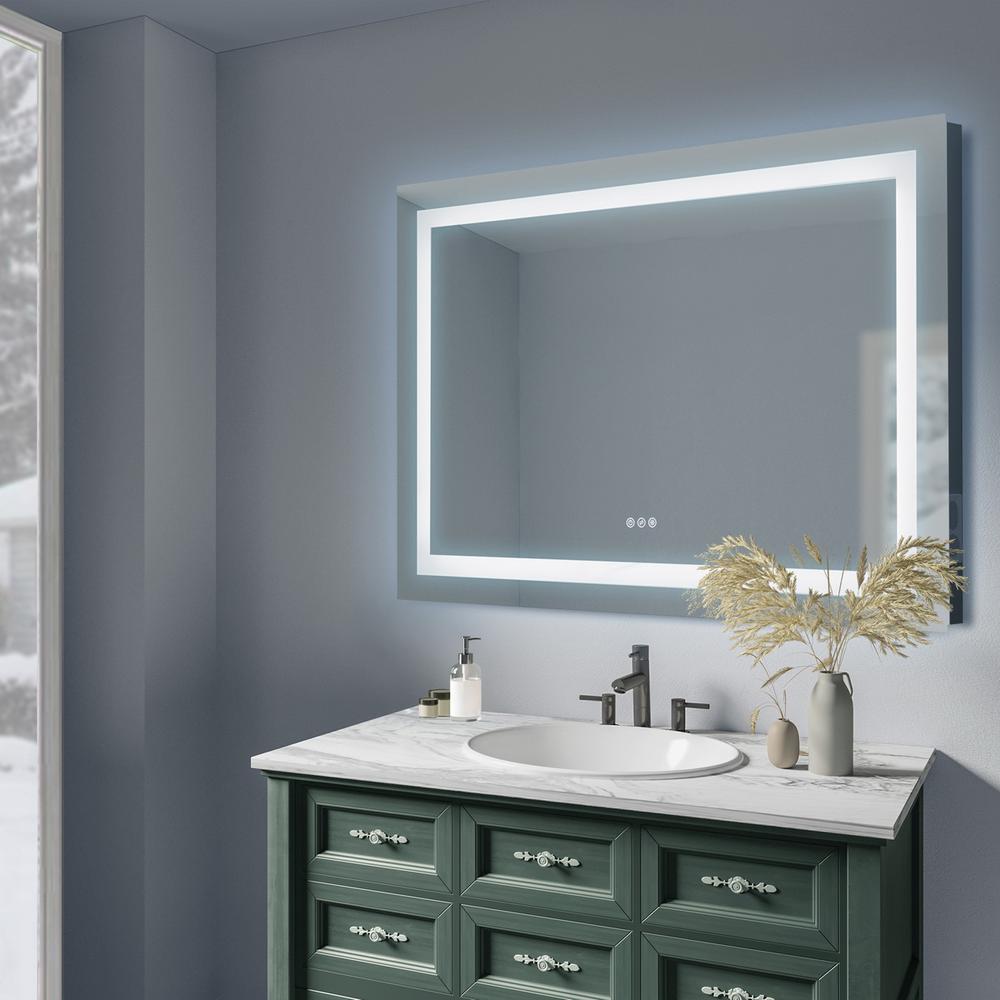 Sunjoy 48 in. x 32 in. Luxury LED Mirror with Bluetooth Sound. Picture 3