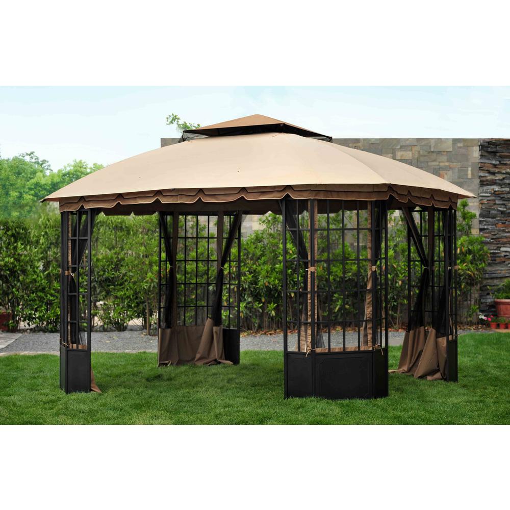 Sunjoy Replacement Mosquito Netting For Bay Window Gazebo (10X12 Ft)