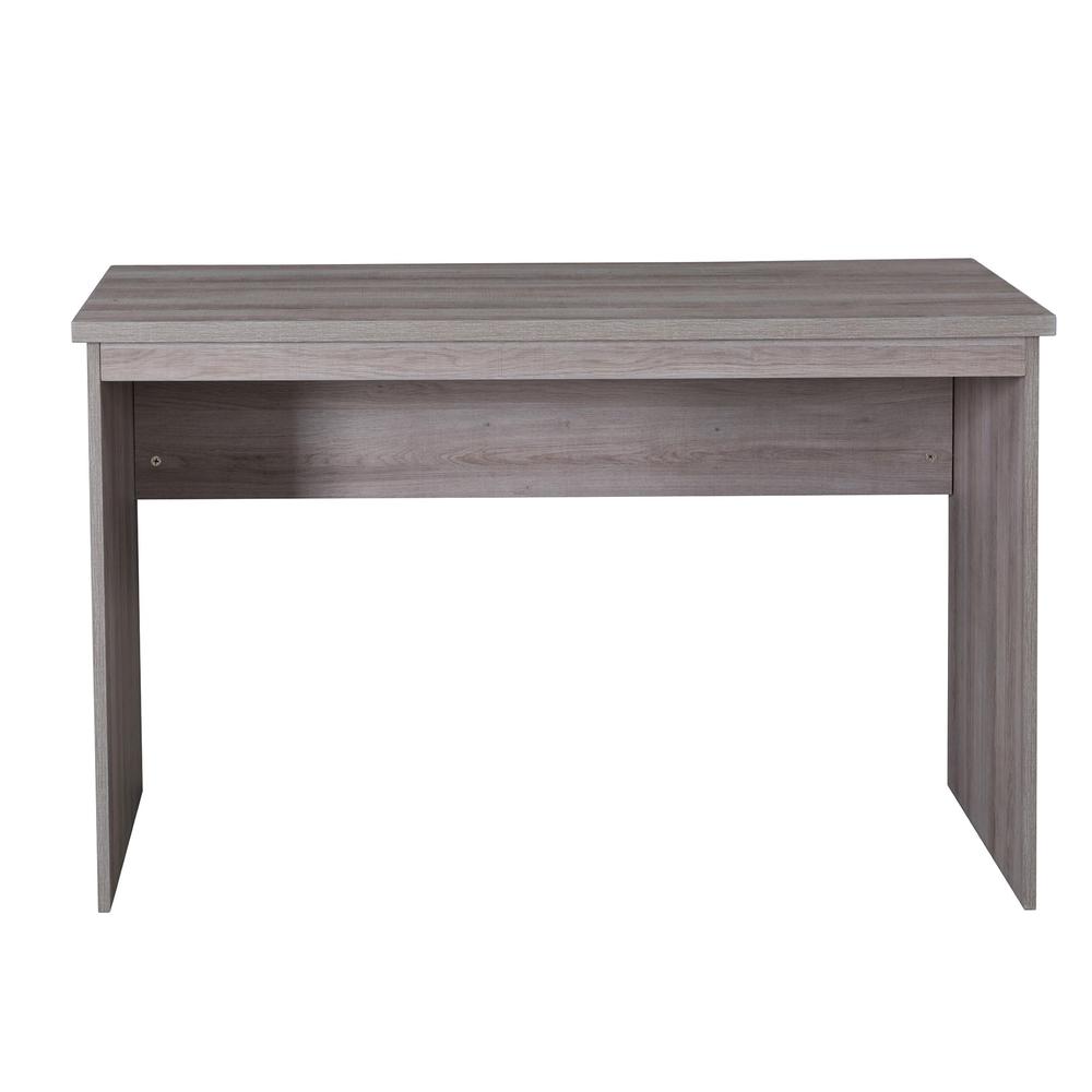 Studio Space 47" Modern Design Home Office Shell Desk Series with A Simulated Cherry Wood Finish Table Top. Picture 1