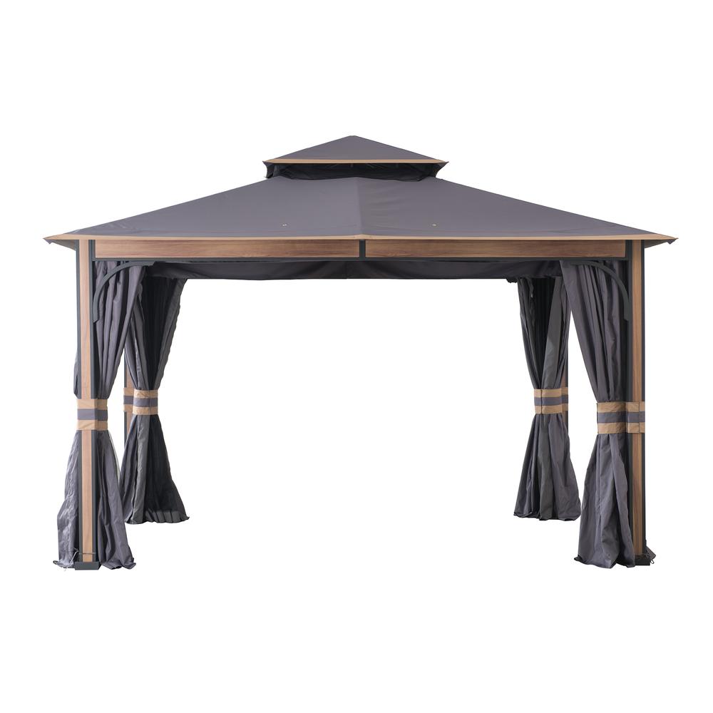 Howards Outdoor Patio Steel Frame 2-Tier Soft Top Gazebo. Picture 17