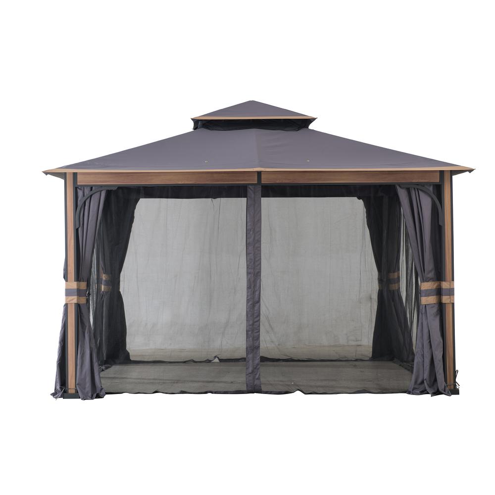 Howards Outdoor Patio Steel Frame 2-Tier Soft Top Gazebo. Picture 19