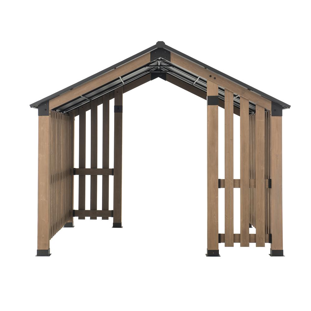 SummerCove Sienna 11 ft. x 11 ft. Cedar Wood Framed Hot Tub Gazebo with Steel Hardtop. Picture 16