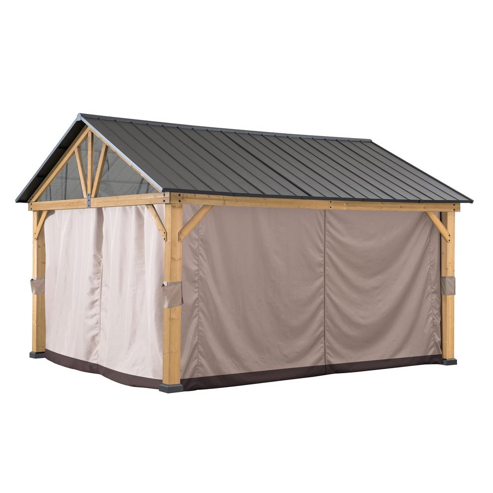 Sunjoy Universal Curtains for 11 ft. ×13 ft. Wood-Framed Gazebos. Picture 2