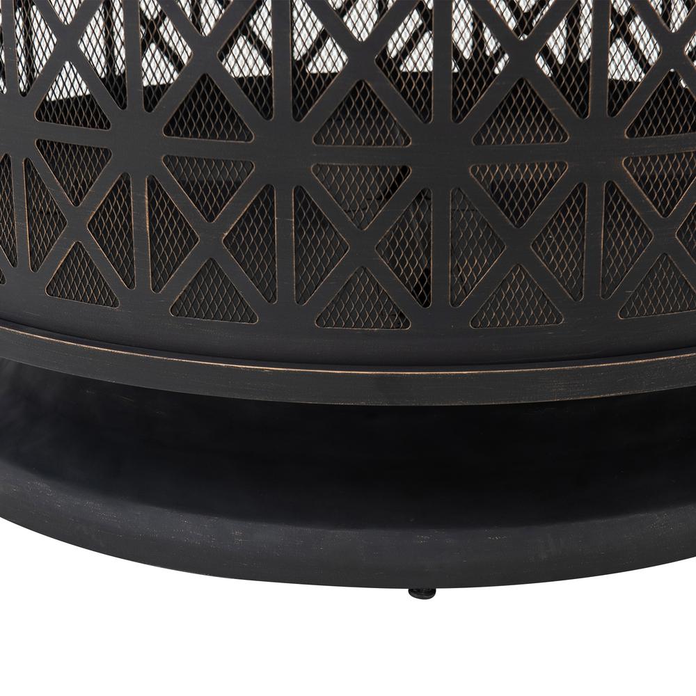 Outdoor Fire Pit, Patio Wood-Burning Steel Firepit Large Fire Pits for Outside. Picture 5