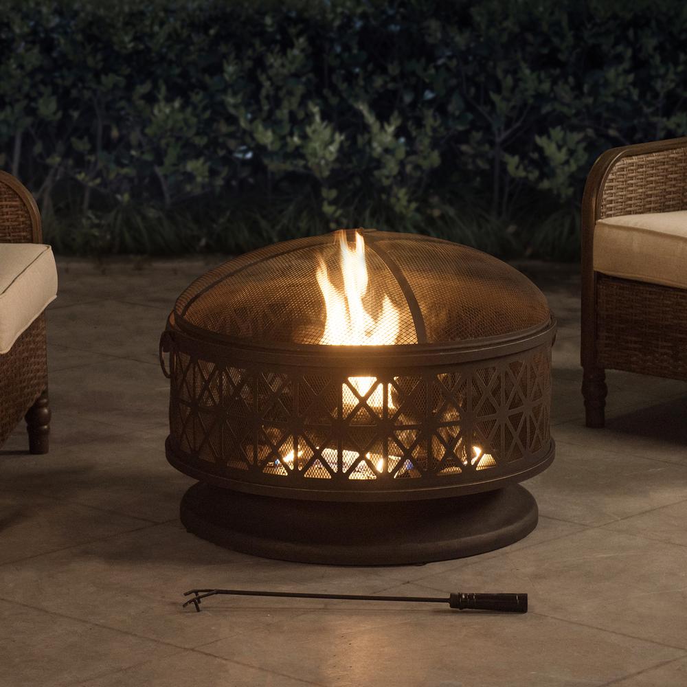 Outdoor Fire Pit, Patio Wood-Burning Steel Firepit Large Fire Pits for Outside. Picture 11