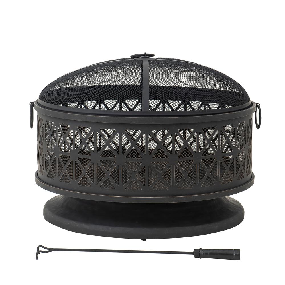Outdoor Fire Pit, Patio Wood-Burning Steel Firepit Large Fire Pits for Outside. Picture 1