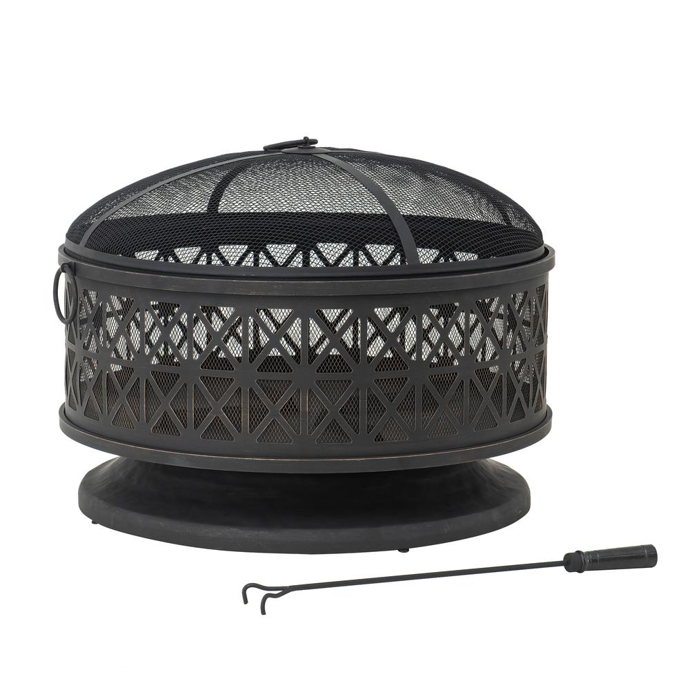 Outdoor Fire Pit, Patio Wood-Burning Steel Firepit Large Fire Pits for Outside. Picture 2