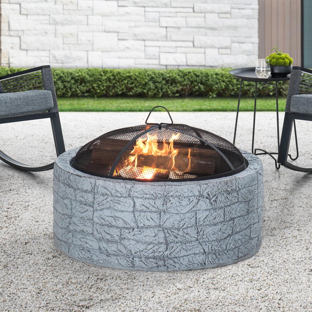 Stone 26 in Round Wood Burning Fitpit. Picture 9