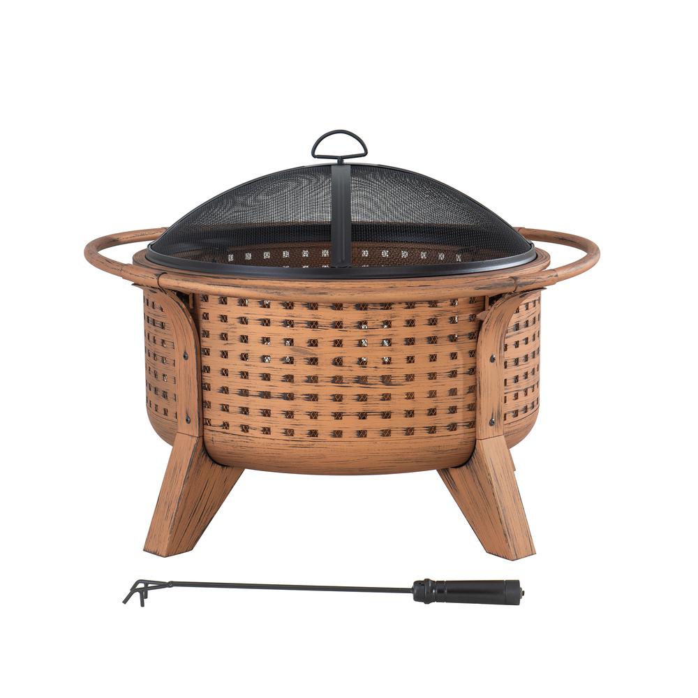 Sunjoy 30 in. Outdoor Wood-Burning Fire Pit. Picture 1
