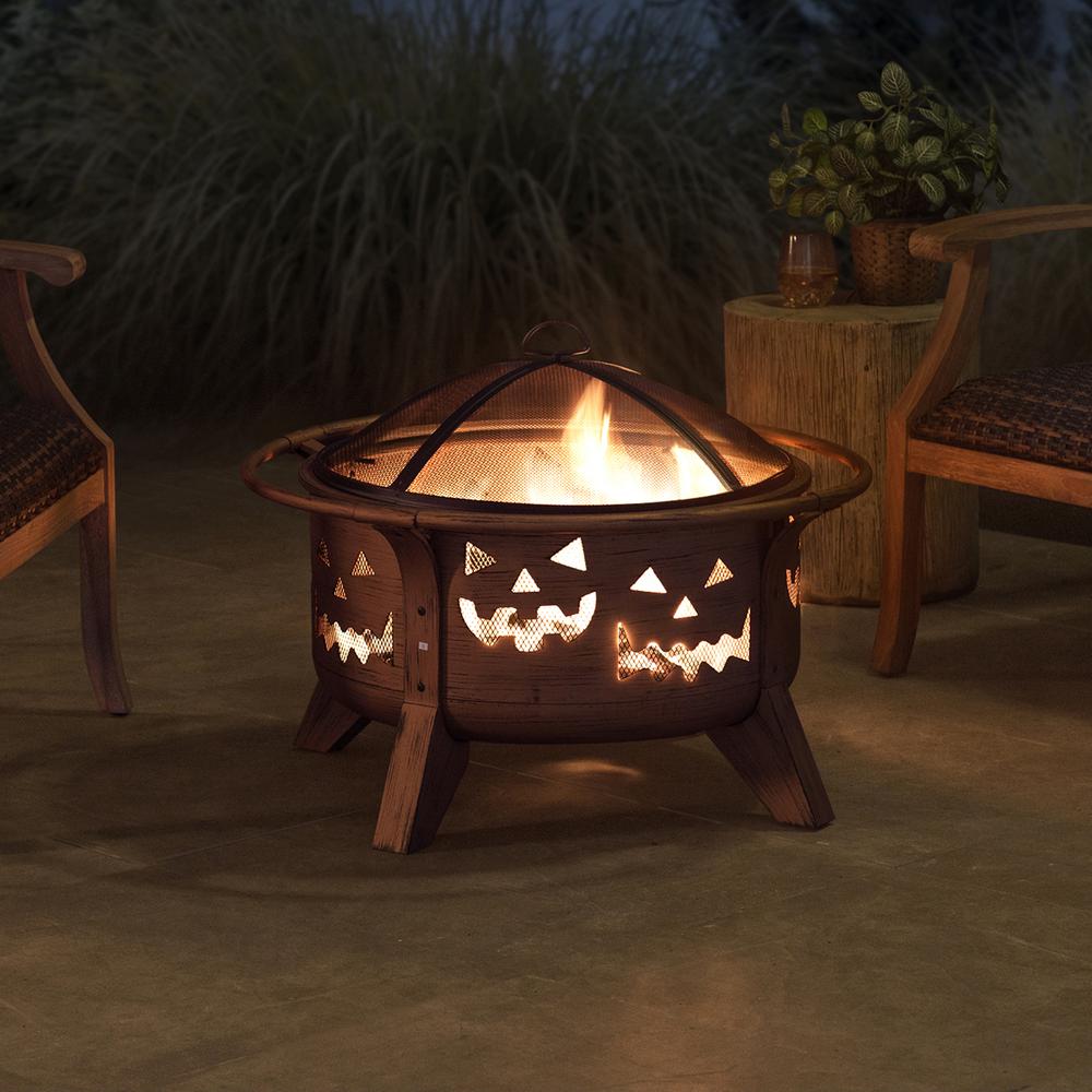Sunjoy 30 in. Patio Round Steel Firepi Fire Pits with Spark Screen and Poker. Picture 12