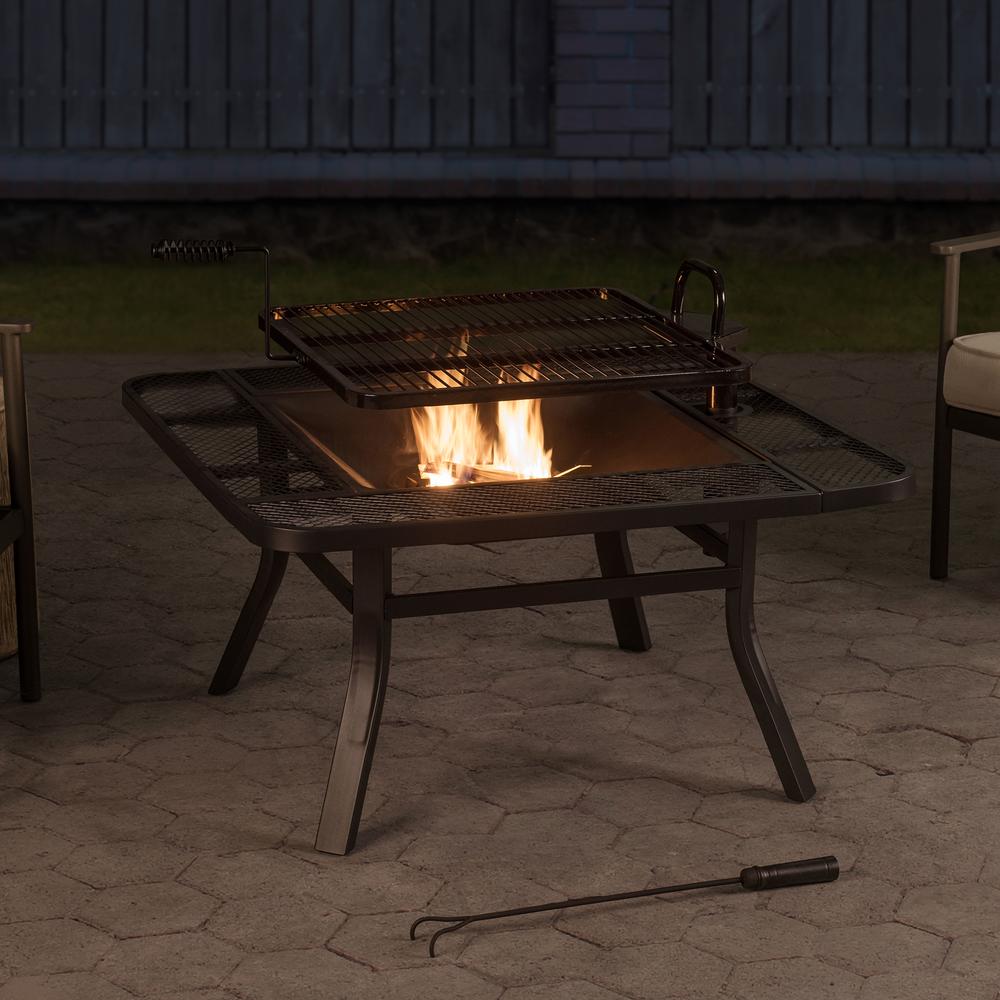Grill Fire Pit for Outside, Outdoor Wood Burning Firepit. Picture 13