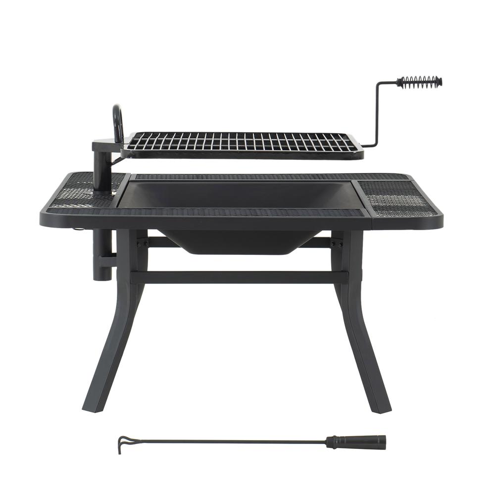 Grill Fire Pit for Outside, Outdoor Wood Burning Firepit. Picture 1