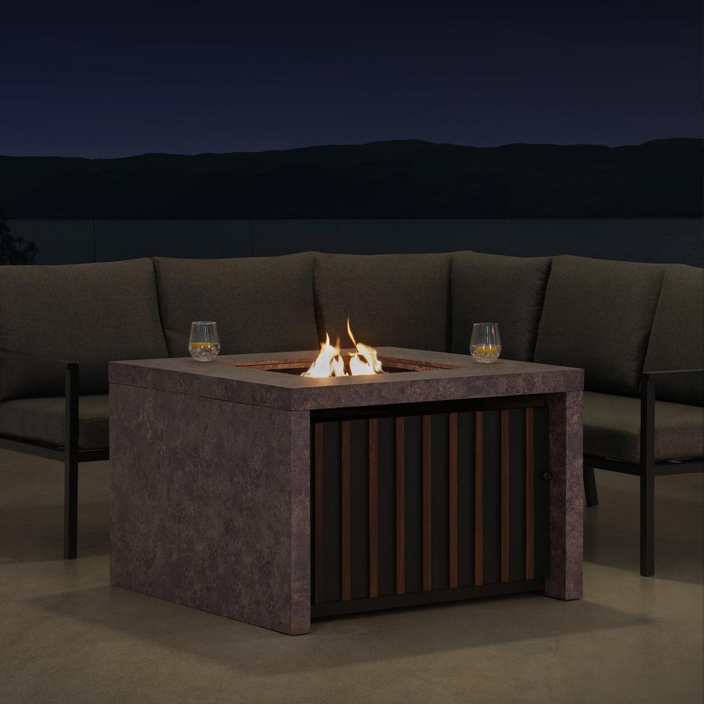 Sunjoy 38" Large Size Outdoor Patio Propane Burning Fire Pit Table. Picture 14