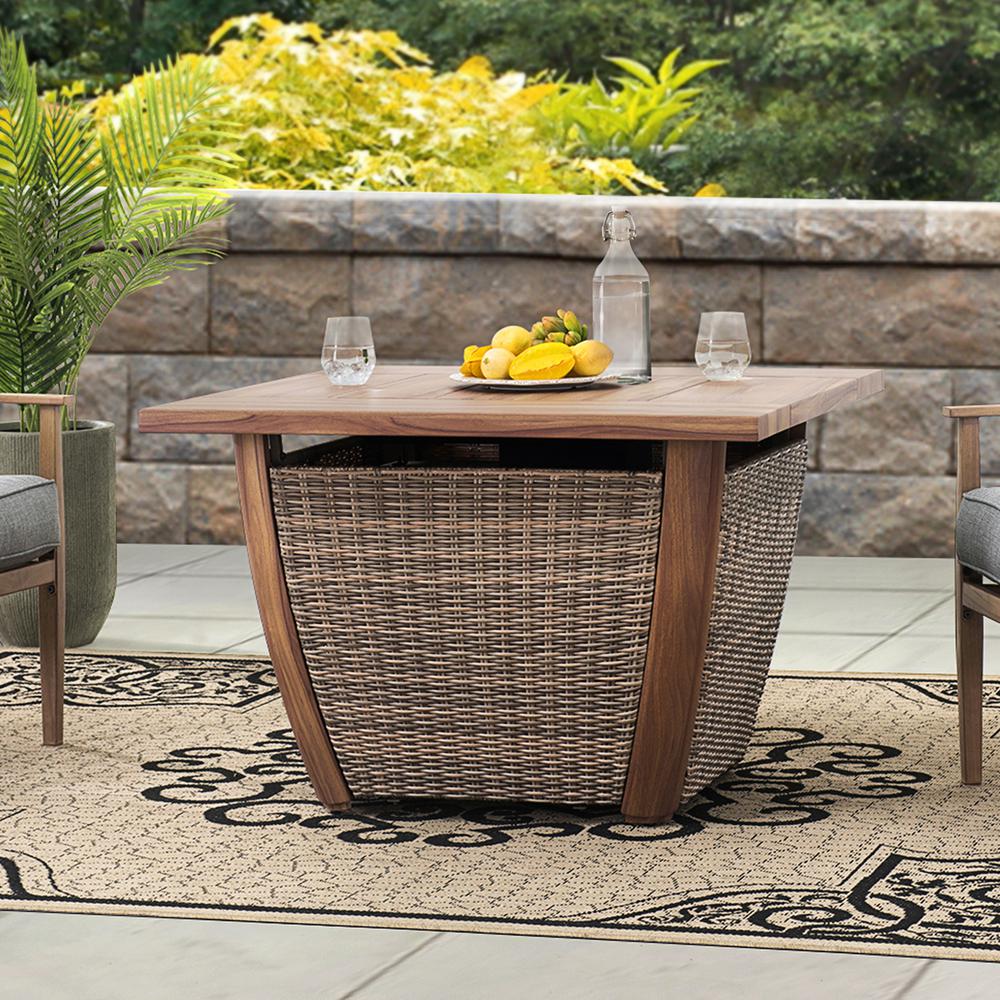 Fire Pit Outdoor Wicker Propane Gas Fire Pit Table Hidden Propane Tank Fire Pits. Picture 11