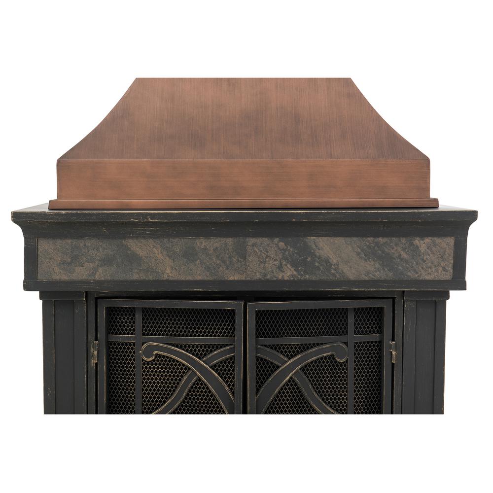 Sunjoy Heirloom Slate Wood Burning Fireplace - Copper. Picture 7
