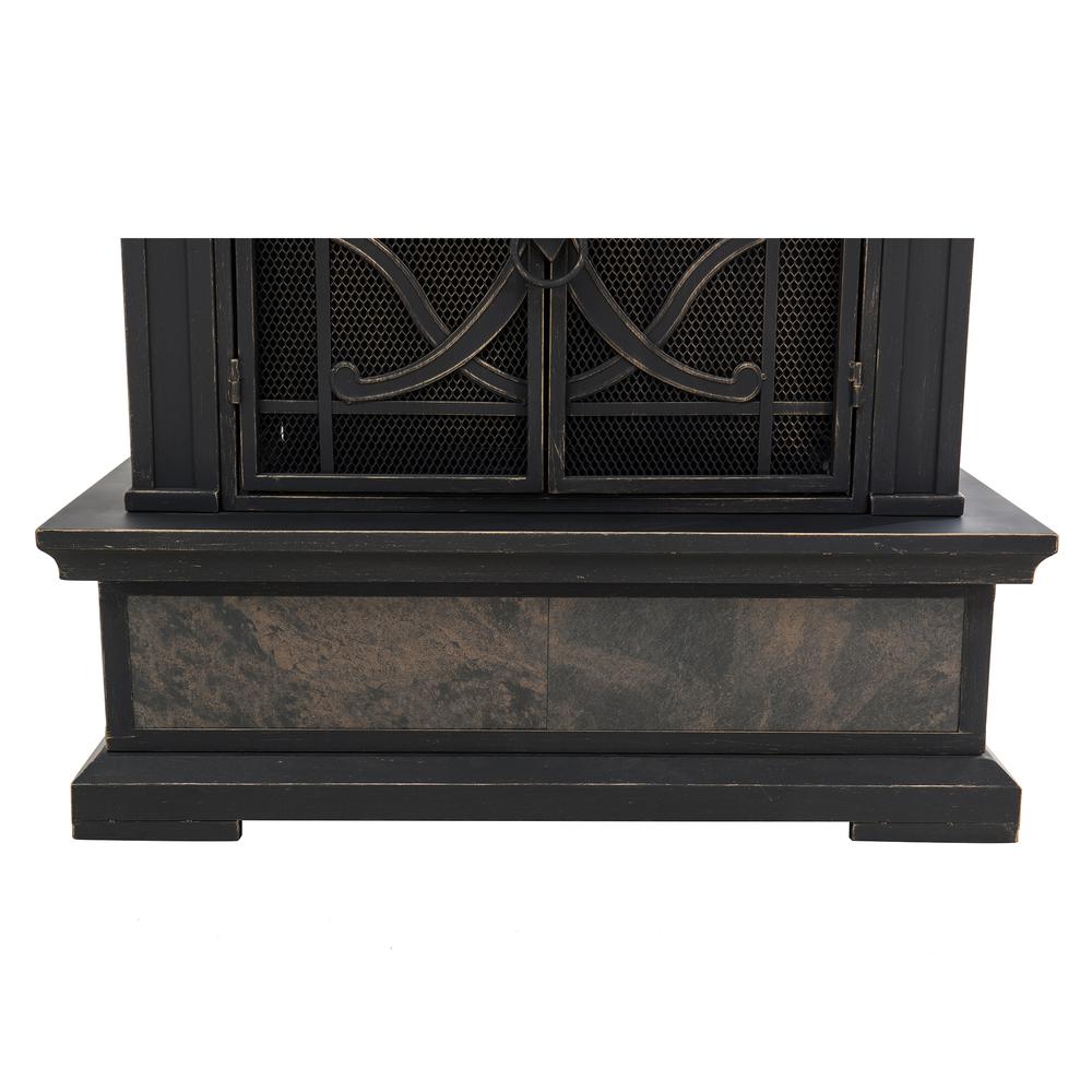Sunjoy Heirloom Slate Wood Burning Fireplace - Copper. Picture 8