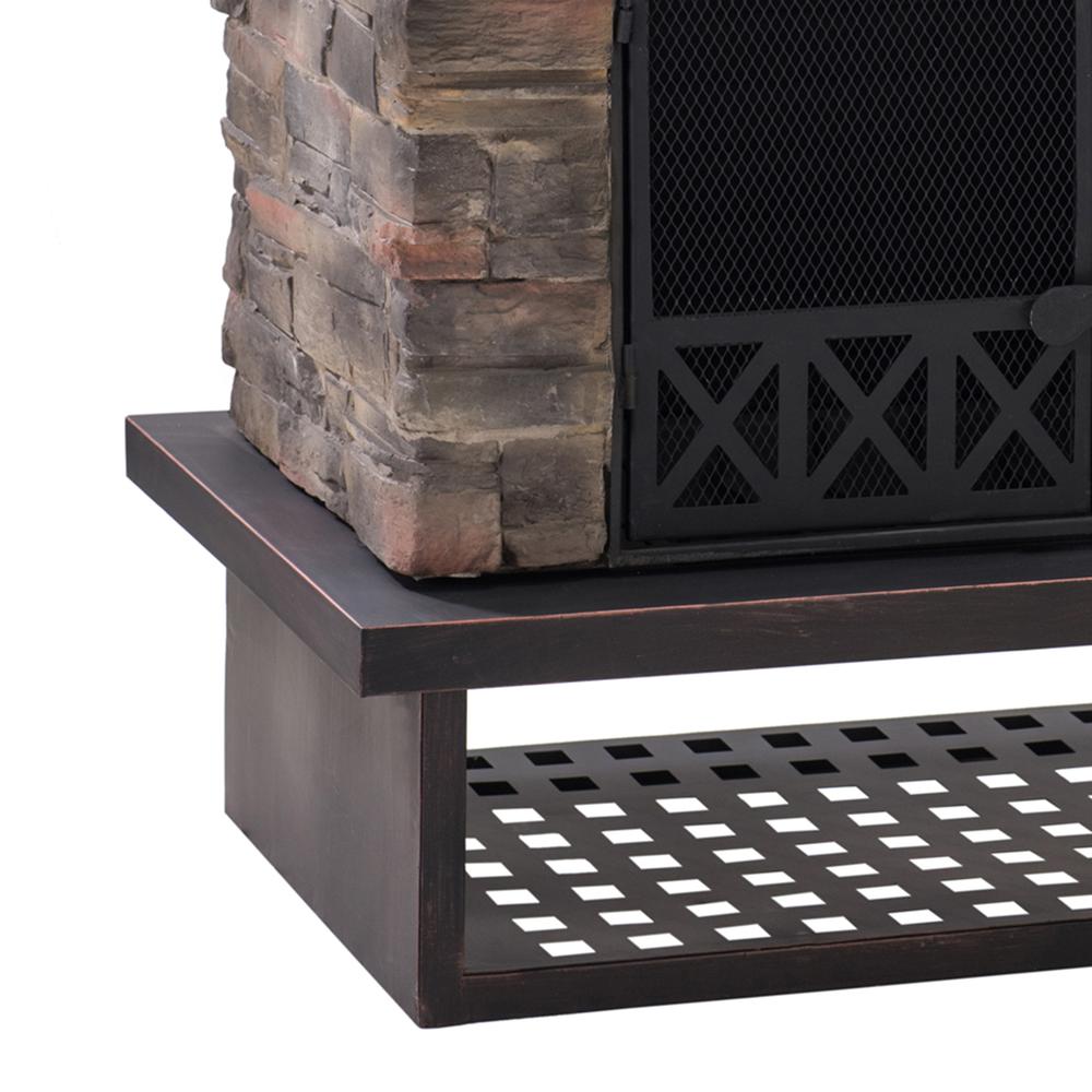 Sunjoy Patio Heavy Duty Wood Burning Fireplace with Steel Chimney. Picture 5