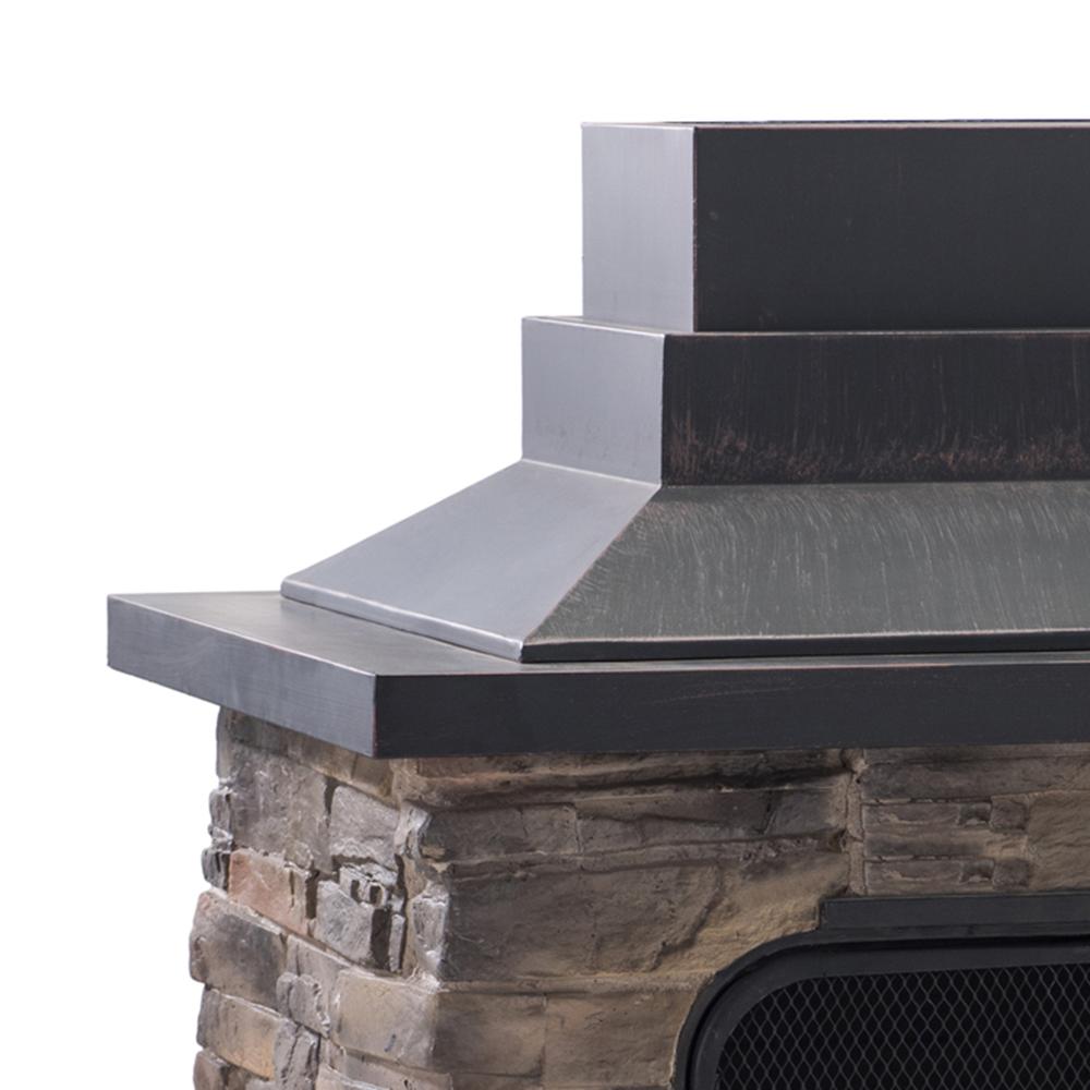 Sunjoy Patio Heavy Duty Wood Burning Fireplace with Steel Chimney. Picture 6